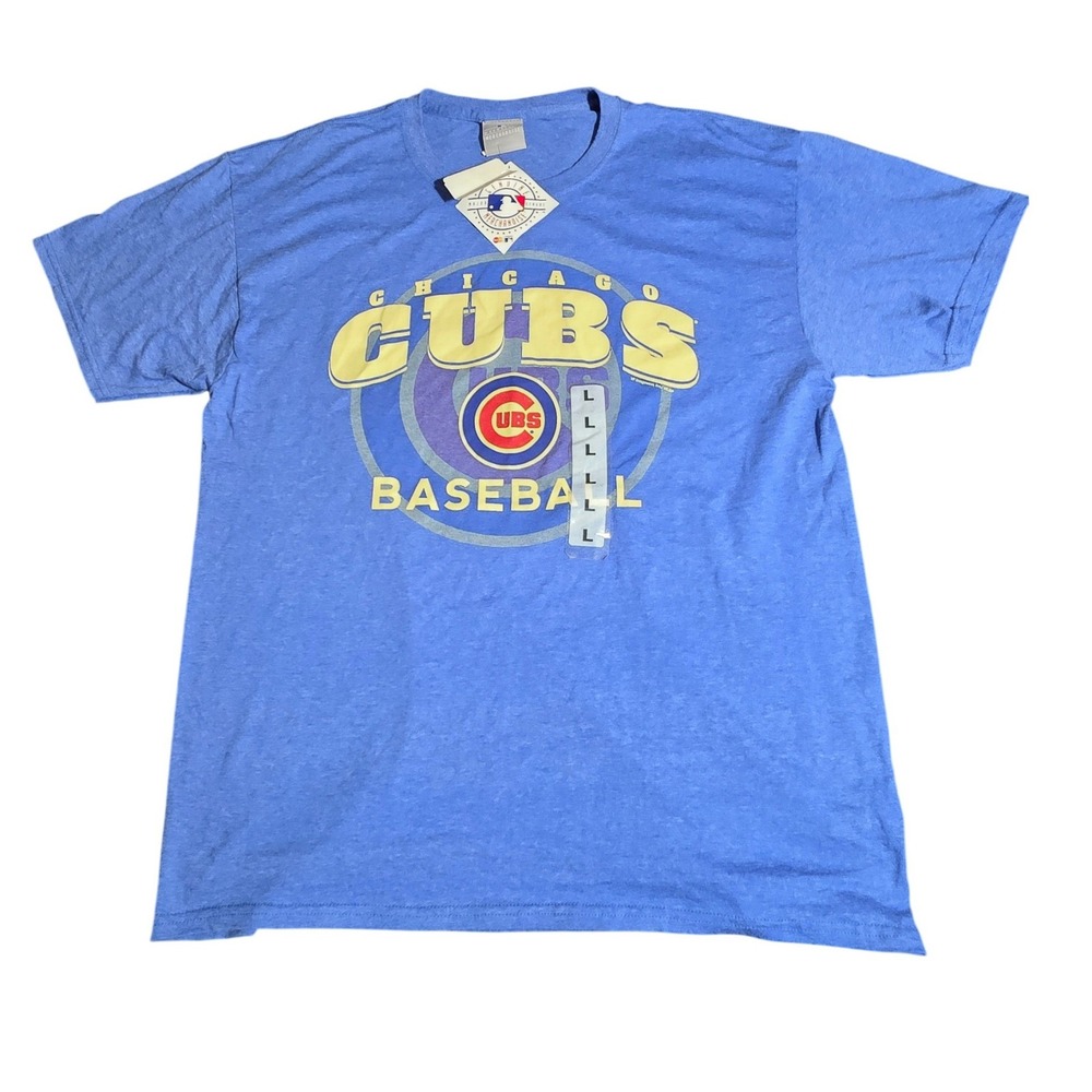 MLB Genuine Merchandise Chicago Cubs Baseball T-Shirt Blue Large NWT